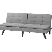 Beliani Ronne Slaapbank Grijs Stof 180x99