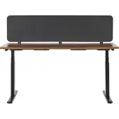 Beliani WALLY - Bureauscherm - Grijs - 180 cm - Polyester