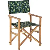 Beliani CINE - Tuinstoel set van 2 - Groen/Hout/Olijf - Polyester