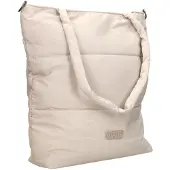 Beagles Calvia Shopper Schoudertas Trendy Puffer Soft - Tote Bag - Dames Tas - Crème
