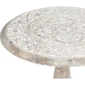 Beliani JAMBIA - Bijzettafel-Lichte houtkleur-Mangohout
