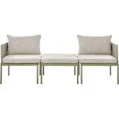 Beliani TERRACINA - Loungeset-Groen-Aluminium