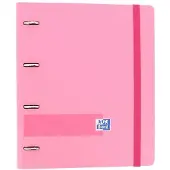 Oxford Hamelin Binder 4 A4+ Polyfoam Plastic With Rubber Includes Grid 5x5 Replacement With 5 Oxford Live & Go Band Transparant
