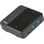 Aten USB-switch US234 iDate Super Hub - 2 USB 3.0-poorten - Zwart