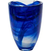 Kosta Boda Contrast Vaas 20 Cm Blauw - Vazen Kristalglas Blue - 7042413