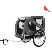 HAUKI Hondenkar Fietskar Honden tot 40 kg Grijs Hauki