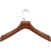 Springos Houten Kledinghangers - 3 Stuks - Draaibaar - Luxe - Bruin