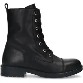 Manfield leren veterboots zwart female | Maat: 36
