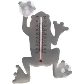 Nature Muurthermometer metaal met zuignappen kikker 16x12x1 cm