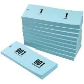 Benza Garderobenummers, Nummerblok - Blauw