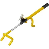 Proplus Stuurslot - Airbagslot - Stuurslot - Stuurvergrendeling - Inclusief 2 sleutels - Universeel - Verstelbaar van 21 tot 37 cm - Geel