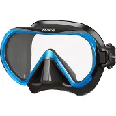 Tusa INO Duikmasker voor Volwassenen – Compact snorkelmasker met single lens en hypoallergene siliconen skirt, comfortabel en eenvoudig in gebruik – Zwart/Blauw – M1011QB FB