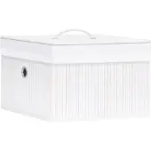 vidaXL Opbergboxen 4 st bamboe wit