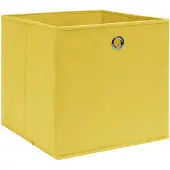 vidaXL Opbergboxen 10 st 28x28x28 cm nonwoven stof geel