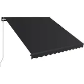 vidaXL Luifel handmatig uittrekbaar met LED 300x250 cm antraciet
