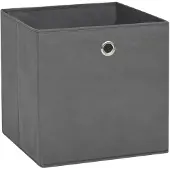 vidaXL Opbergboxen 4 st 28x28x28 cm nonwoven stof grijs