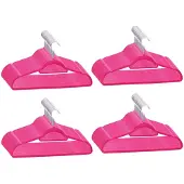 vidaXL 100-delige Kledinghangerset anti-slip fluweel roze