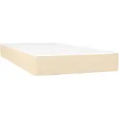 vidaXL Pocketveringmatras medium 90x190x20 cm stof crèmekleurig