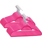 vidaXL 50-delige Kledinghangerset anti-slip fluweel roze