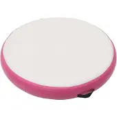 vidaXL Opblaasbare gymnastiekmat met pomp, 100x100x10 cm, PVC, roze