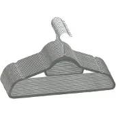 vidaXL 20-delige Kledinghangerset anti-slip fluweel grijs