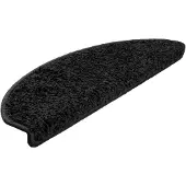 vidaXL Trapmatten 10 st 65x21x4 cm Zwart Halfrond Groot