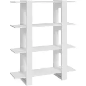 vidaXL Boekenkast/kamerscherm 100x30x123,5 cm hoogglans wit