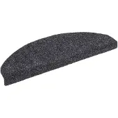 vidaXL Trapmatten Zelfklevend 10 st 65x21x4 cm Donkergrijs Halfrond Groot