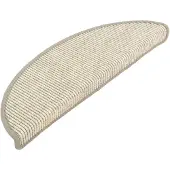vidaXL Trapmatten 15 st 56x17x3 cm Zilver Halfrond