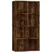 vidaXL Boekenkast 66x30x130 cm bewerkt hout gerookt eikenkleurig