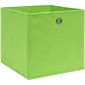 vidaXL Opbergboxen 10 st 28x28x28 cm nonwoven stof groen