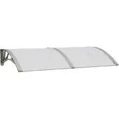 vidaXL Deurluifel 150x75 cm polycarbonaat grijs