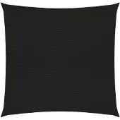 vidaXL Zonnezeil 160 g/m² 7x7 m HDPE zwart