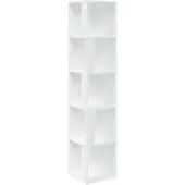 vidaXL Hoekkast 33x33x164,5 cm bewerkt hout wit