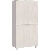 vidaXL Kledingkast HAMAR 89x50x180 cm massief grenenhout wit