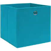 vidaXL Opbergboxen 10 st 28x28x28 cm nonwoven stof babyblauw