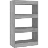 vidaXL Boekenkast/kamerscherm 60x30x103 cm spaanplaat grijs sonoma