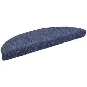 vidaXL Trapmatten Zelfklevend 10 stuks 56x17x3 cm Blauw Halfrond