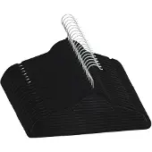 vidaXL 20-delige Kledinghangerset anti-slip fluweel zwart