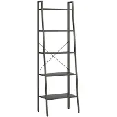 vidaXL Opbergmeubel met 5 lagen 56x35x174 cm zwart