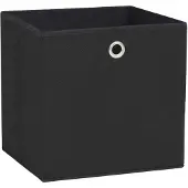 vidaXL Opbergboxen 10 st 28x28x28 cm nonwoven stof zwart