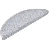 vidaXL Trapmatten 15 st 56x17x3 cm lichtgrijs halfrond