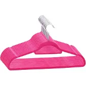vidaXL 20-delige Kledinghangerset anti-slip fluweel roze