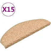 vidaXL Trapmatten 15 st 65x21x4 cm Goud Halfrond Groot