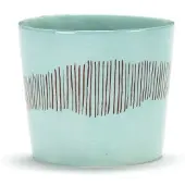 Serax - Ottolenghi Feast - Espressokop - Azurblauw/Rood - 7 Ø - H 6cm - 15cl - 4 stuks
