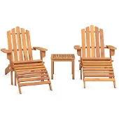 vidaXL 3-delige Loungeset Adirondack massief acaciahout