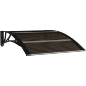 vidaXL Deurluifel Zwart 100x75 cm Polycarbonaat