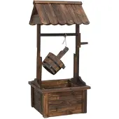 vidaXL Wensfontein met pomp 57x50x112 cm massief vurenhout