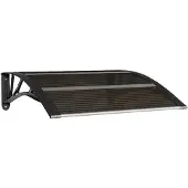vidaXL Deurluifel Zwart 80x75 cm Polycarbonaat
