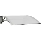 vidaXL Deurluifel 80x75 cm polycarbonaat grijs en transparant